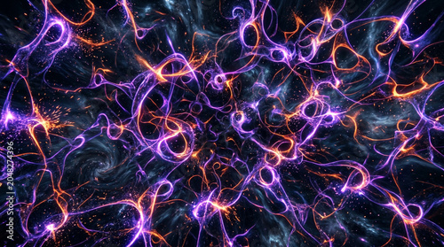 Dynamic Abstract Glowing Energy Swirl Background