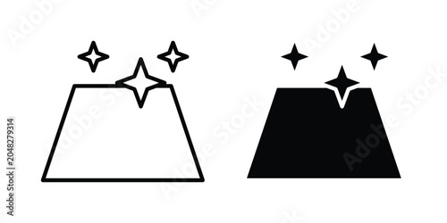 Принти на полотні Clean surface icon pack in black vector type