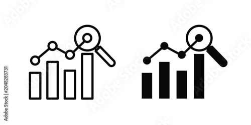 фотографія Market prediction icon pack in black vector type