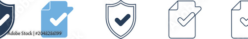 Foto Insurance icon vector isolated on white background for financial protection, security services, and business branding design