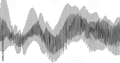 Foto Wavy lines on gradient background abstract linear illustration