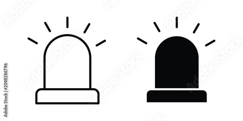 Cuadro en lienzo Siren icon pack in black vector type