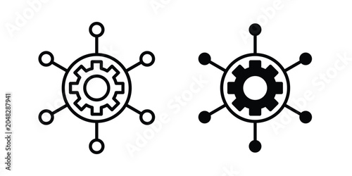 Foto Useful functions icon pack in black vector type