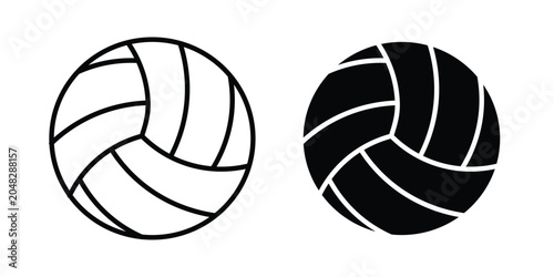 Bild auf Leinwand Volleyball icon pack in black vector type
