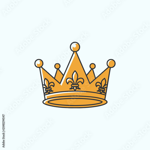 Golden Crown with Fleur de Lis.