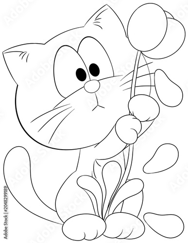 Coloring pages of cute cartoon pets.