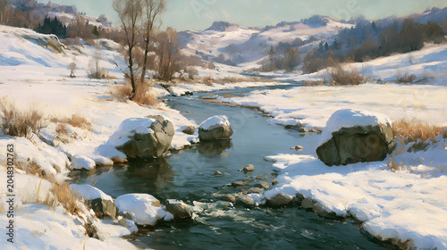 river in winter