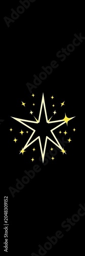 Twinkling stars symbol in black design vector illustration, icons, star