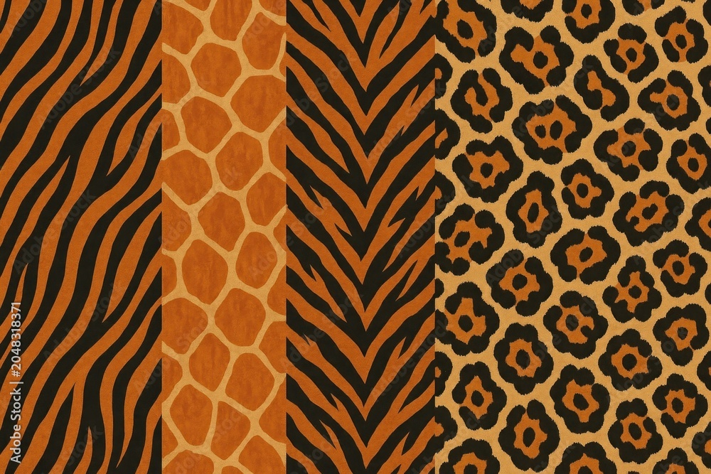 Obraz premium Vibrant animal print patterns background