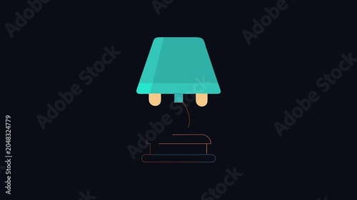 Stylized Lamp Illustration with Flat Design and Clean Aesthetic