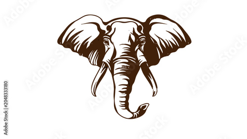 Realistic Elephant Vector Illustration