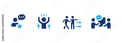 Bild auf Leinwand Leadership icon set