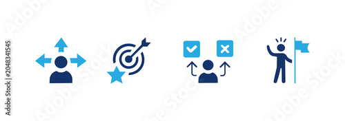 Fotografie Leadership icon set