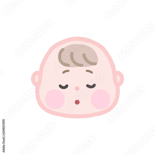 目を閉じる赤ちゃん