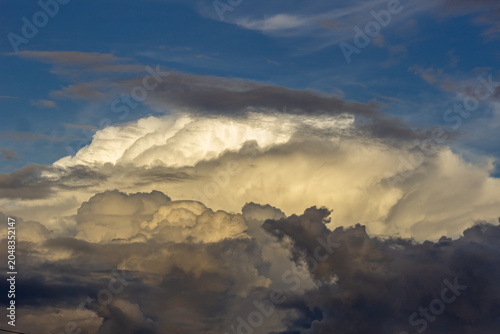Canvas Print beautiful sky with clouds at sunset