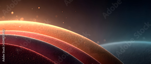 Abstract Cosmic Horizon with Vibrant Color Curves and Dust Particles