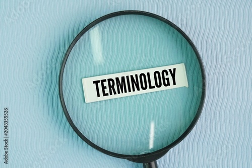 Obraz na płótnie magnifying glass with the word TERMINOLOGY