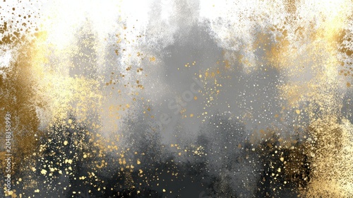 Abstract gold and gray brush strokes background for creative designs
