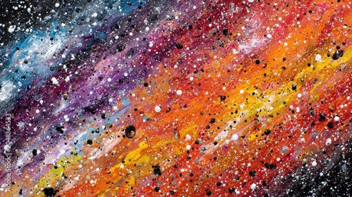 Abstract cosmic art with colorful swirls and stellar details