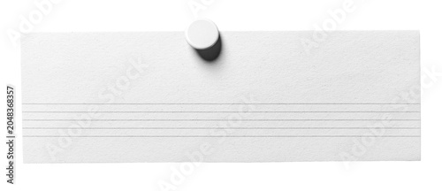 Bild auf Leinwand Pinned blank music sheet paper with notation lines for melody composing and song