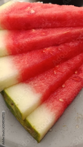 slices of watermelon on a plate