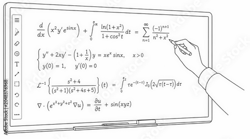 Hand Writing Complex Mathematical Equations on a Digital Whiteboard for Education or Research