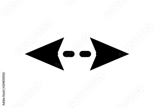 Photography Flechas opuestas con puntos centrales