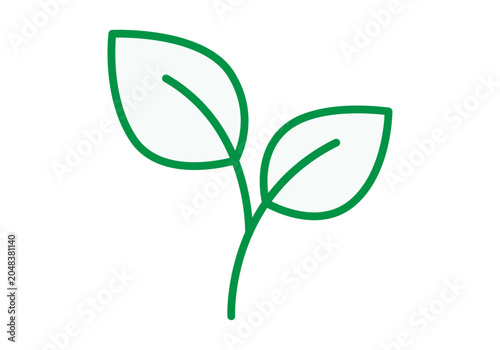 Tableau sur toile Plantas pequeñas con hojas verdes