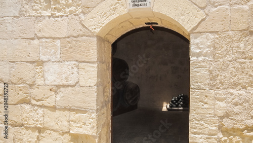 Gunpowder room magazine of Citadella de Victoria Citadel in Rabat Victoria town on Gozo Island in Malta
