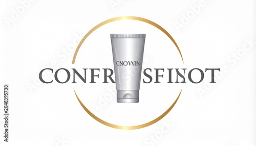 Silver cosmetic tube branding luxury design