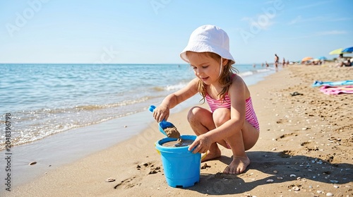 little girl on the beach
