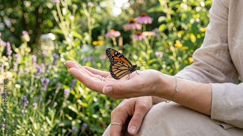 butterfly on hand