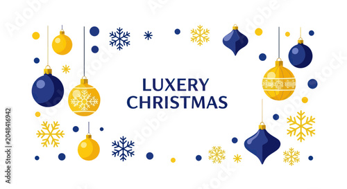 Εκτύπωση καμβά Luxury Christmas Ornaments and Decorations.
