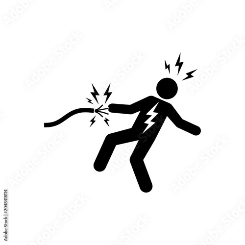 Fotografía Electrical Shock Hazard Icon