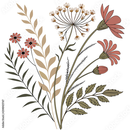 vector illustration of a floral background