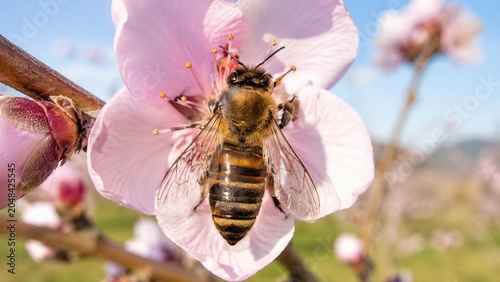 Asian Honeybee Collecting Nectar