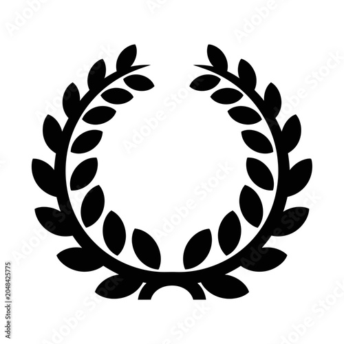 Foto Laurel wreath symbol of victory honor.