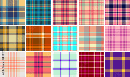 Quadro su tela Plaid pattern bundle for party accessories