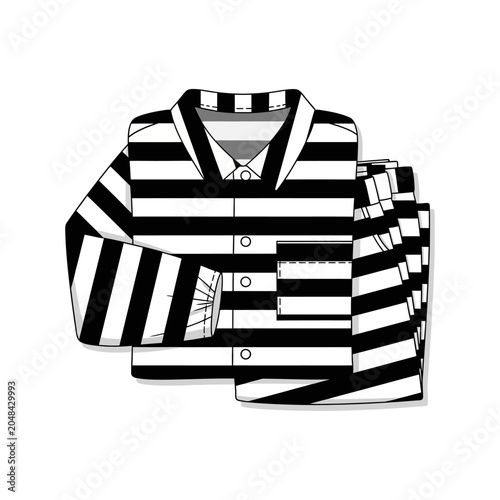 Obraz na płótnie Classic Striped Apparel Set for Thematic Events, Dress-Up Parties, or Symbolic C