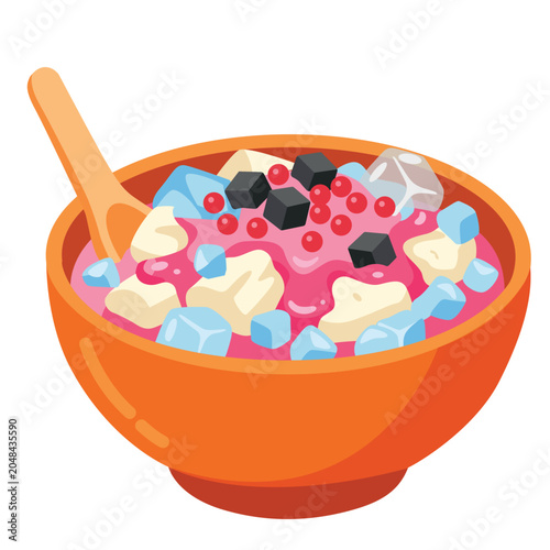 Tableau sur toile bowl of es tape, indonesian dessert