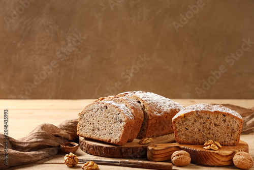 Board with delicious walnut...