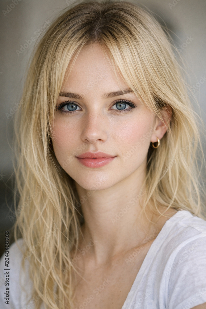 Naklejka premium Blonde Woman Portrait - Modern Beauty
