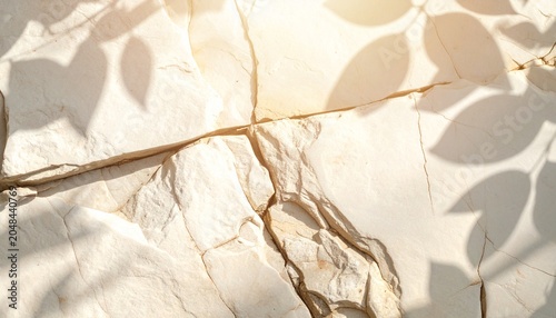 Soft, sun-dappled rock formation with gentle leaf shadows, evoking a sense of peace and natural beauty