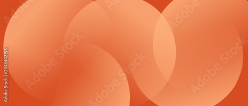 Fotografía Terracotta abstract background featuring overlapping translucent circular geometric shapes