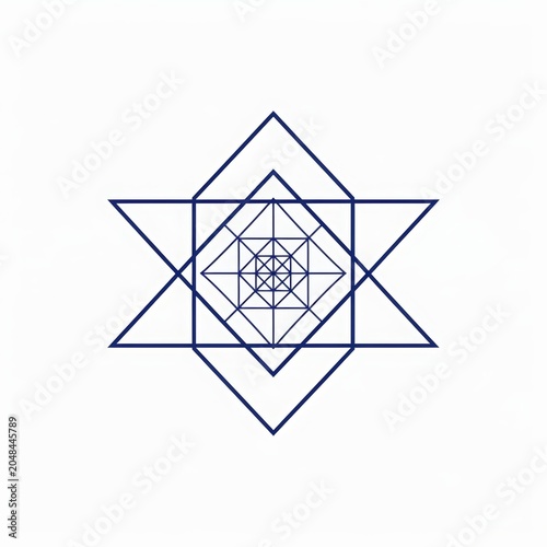 Modern geometric logo design for water filtration services showing clean lines and clear structure