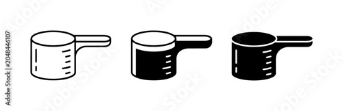 Fotografie Measuring Scoops, Kitchen Tools, Dietary Supplements, Powder Portioning, Ingredi