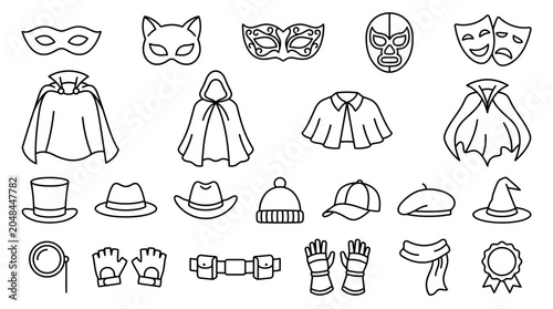 Foto Various Costume Accessories for Theatrical Performance