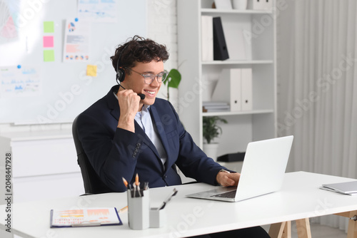 Young male online business ...