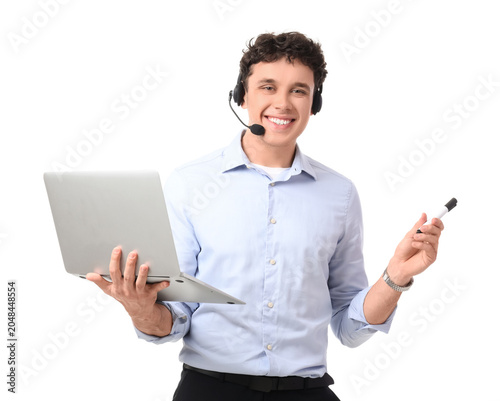 Young male online business ...
