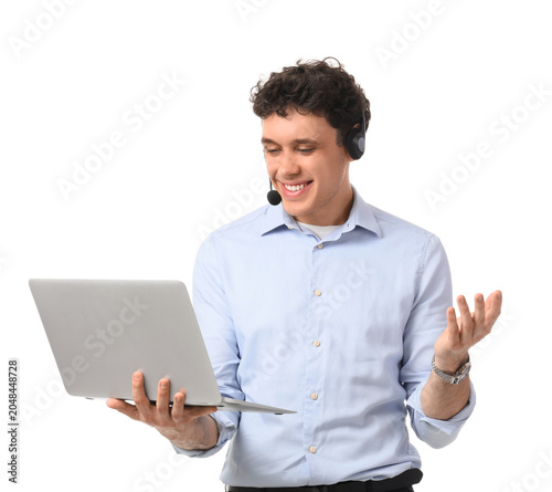Young male online business ...